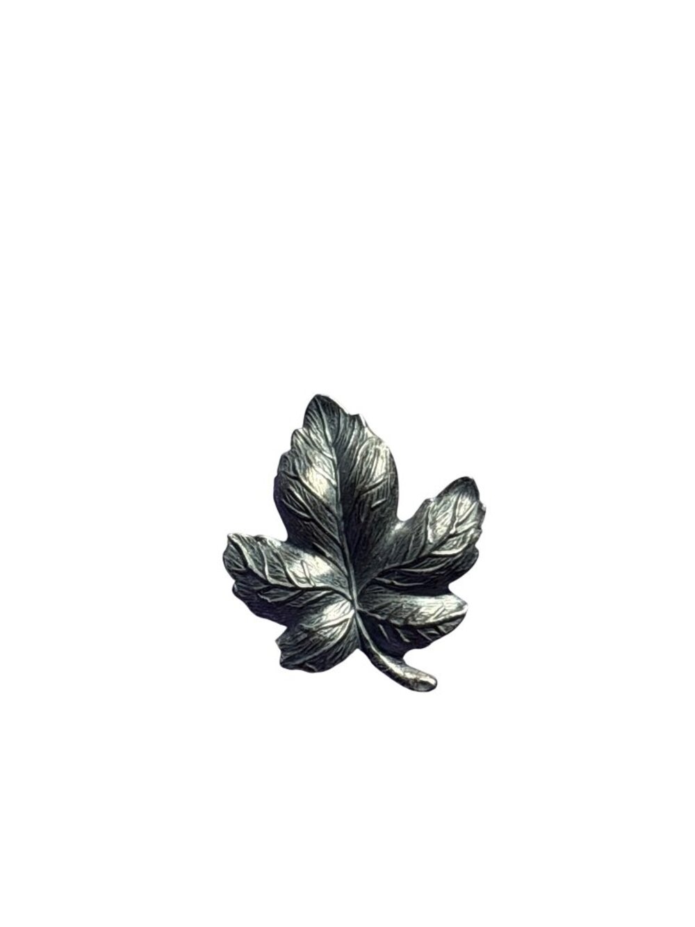 Vintage Silvertone Leaf Lapel Tack Pin 1.25 inches